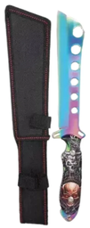 [C9434] CUCHILLO LION TOOLS 7 1/2" HOJA TORNASOL MANGO CALAVERA C/FUNDA 9434