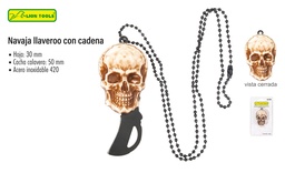 [L8598] LLAVERO LION TOOLS NAVAJA 1 1/2" CON CADENA 8598