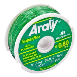 [HGA80] HILO MONOFILAMENTO ARATY P/PESCA NATURAL 100M .80MM 15HILONY055MA
