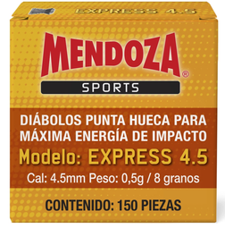 [DME14] DIABOLO MENDOZA CAL 4.5 EXPRESS CAJILLA 150 PZAS EXPRESS 4.5