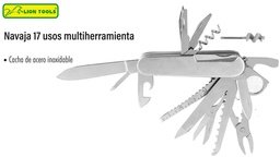 [N0876] NAVAJA LION TOOLS MULTIHERRAMIENTA 17 USOS 0876