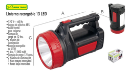 [L8836] LINTERNA LION TOOLS RECARGABLE 3W + 1.5 W NEGRA  8836