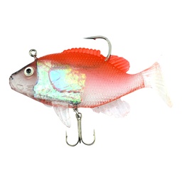 [SEP64] SEÑUELO PLASTICO GIMBEL P/PESCA 100MM 37G MODELO 5506 ROJO TRANS 15SENUEL464CH