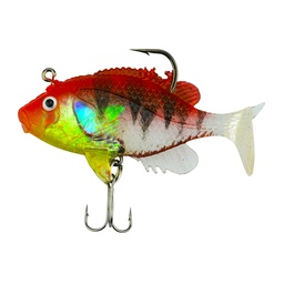 [SE461] SEÑUELO PLASTICO GIMBEL P/PESCA 60MM 11G MODELO 5506 ROJO PZA 15SENUEL461CH
