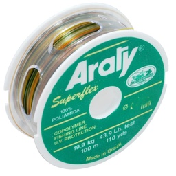 [CHA25] HILO MONOFILAMENTO ARATY P/PESCA MULTICOLOR 100M 0.25MM 15HILONY026MA