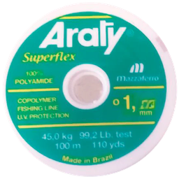 [CHA12] HILO MONOFILAMENTO ARATY P/PESCA VERDE 100M 1.2MM 15HILONY047MA